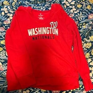 Fanatics Women's Red Washington Nationals Sweatshirt